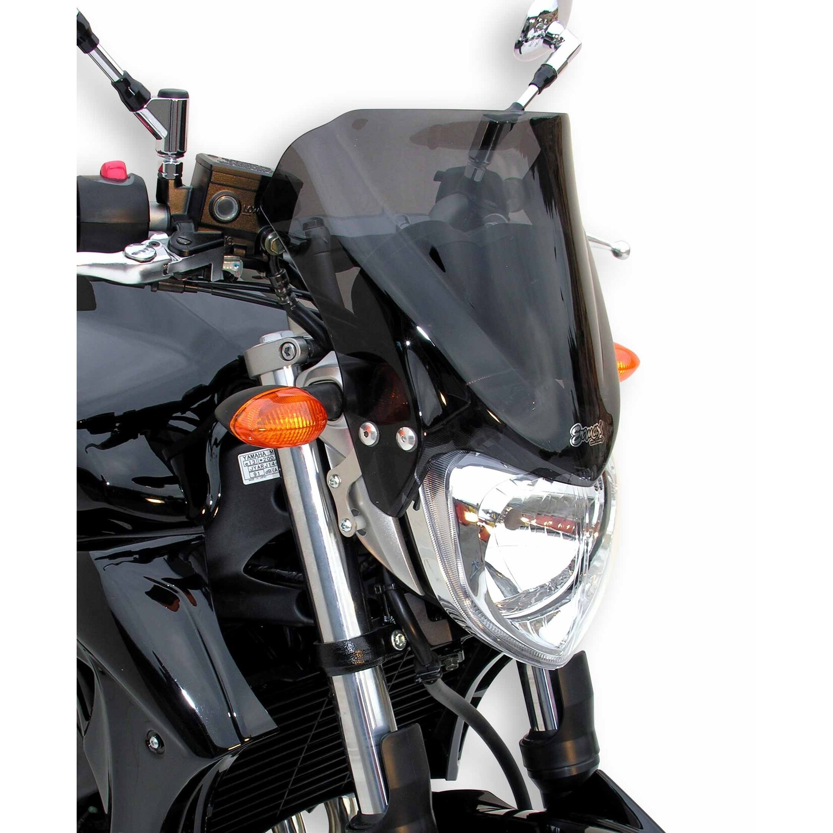 Ermax nose screen ermax 26 cm for FZ6 S2 (+ kit fix and brackets ) 2007/2011 light black