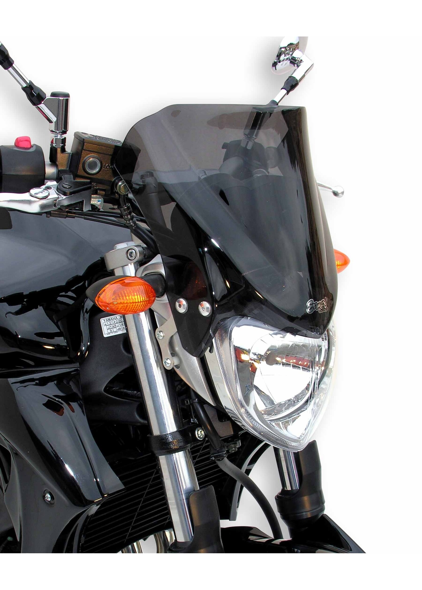 Ermax nose screen ermax 26 cm for FZ6 S2 (+ kit fix and brackets ) 2007/2011 light black