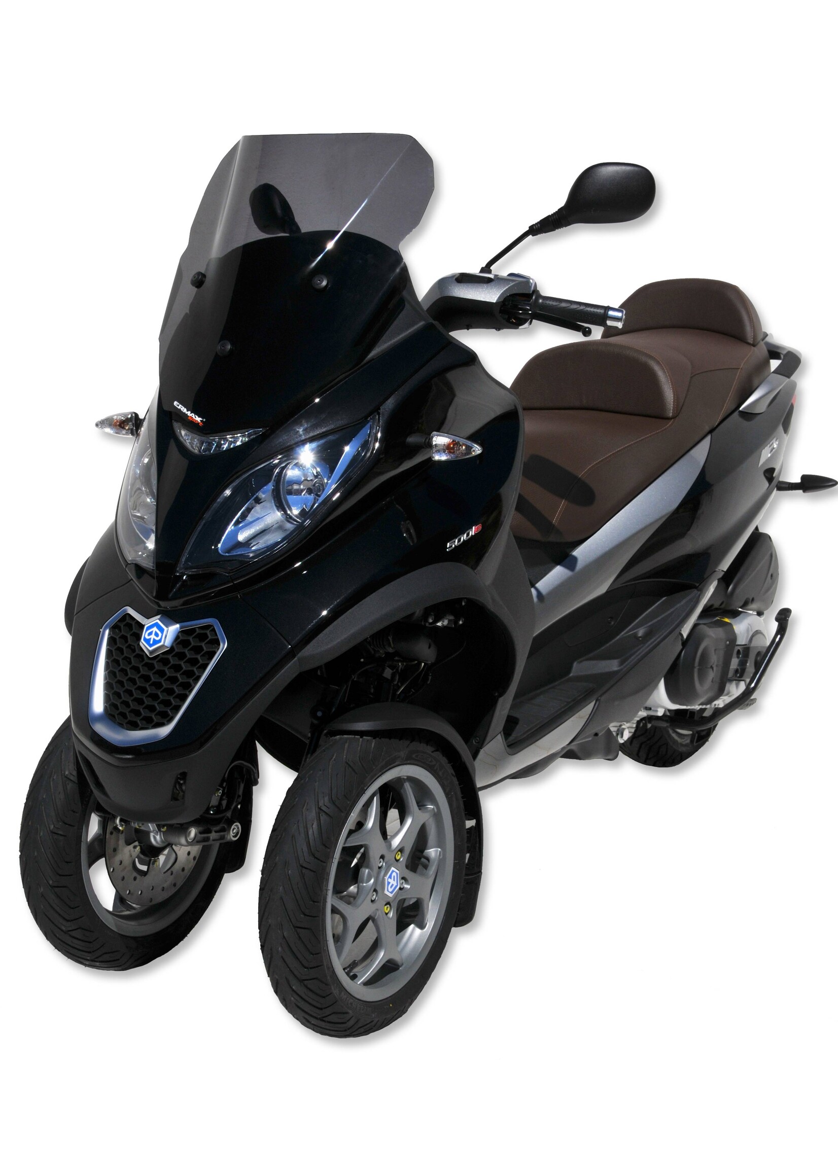 Ermax pare brise scooter aéromax (50 cm Modèle sport-touring-business ) ermax for MP3 125-300-400-500 2011-2018 light black