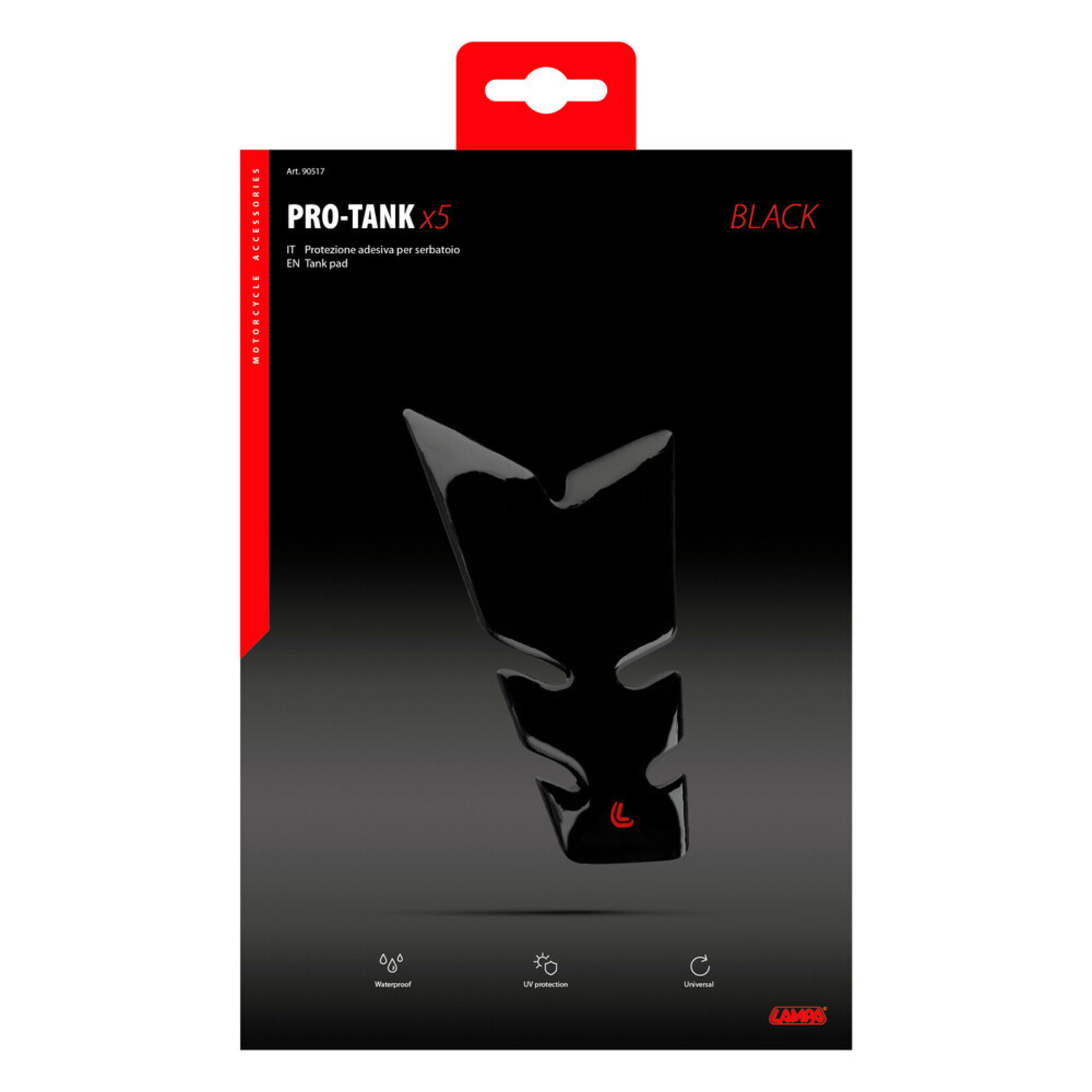 Lampa Pro-Tank X5 zelfklevende tankpad - Zwart