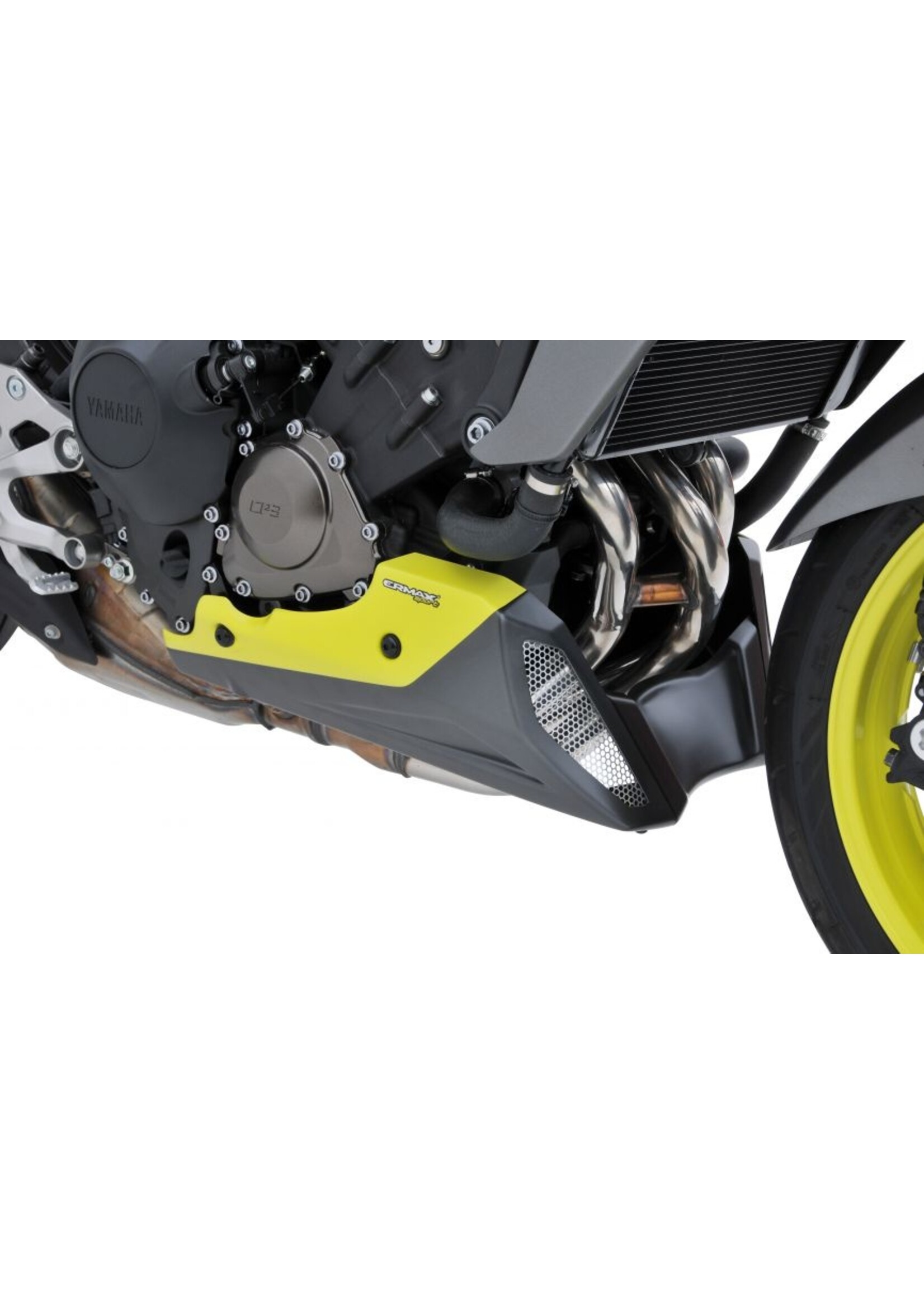 Ermax belly pan ermax mt09/fz 9 2017/2020 nimbus grey/night fluo