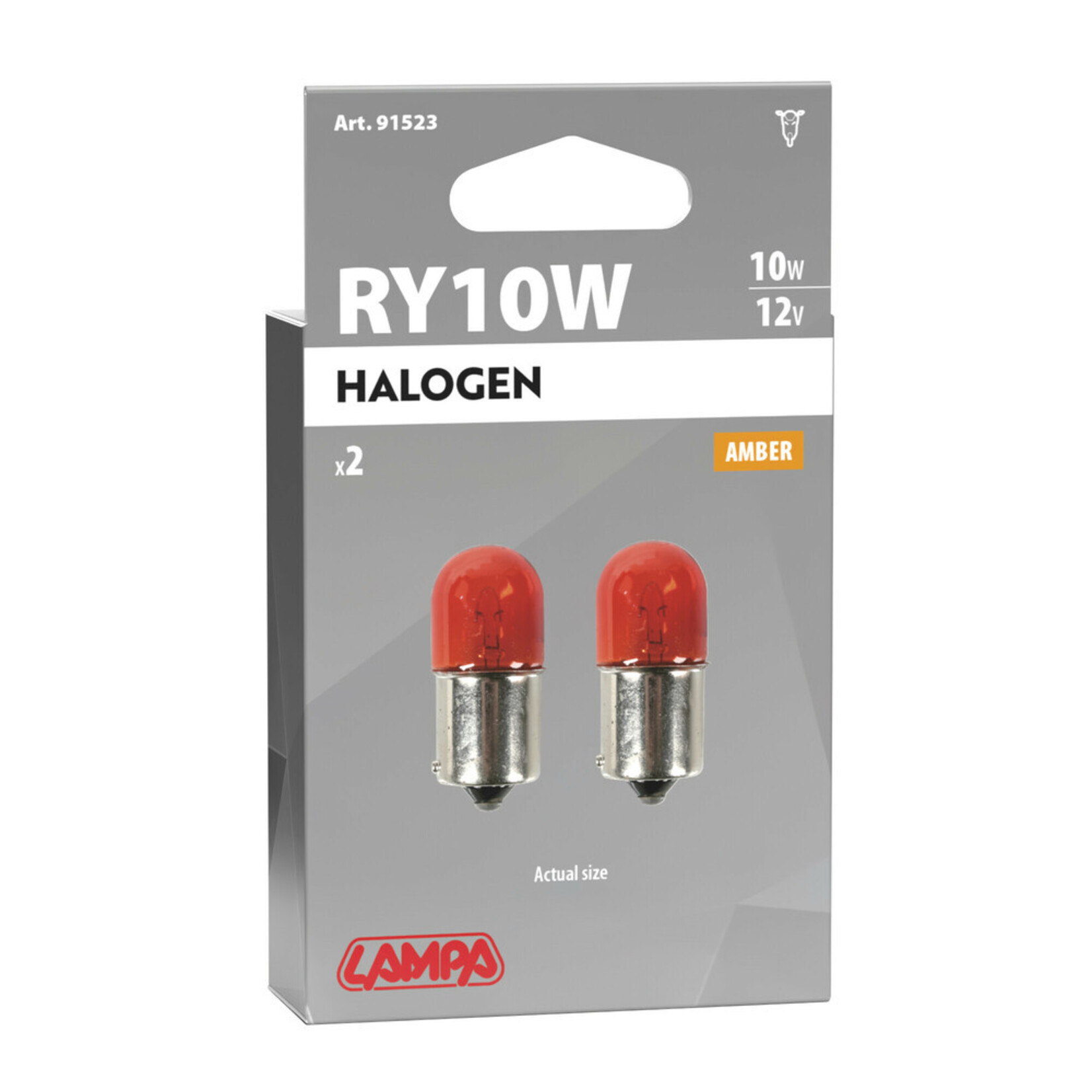 Lampa 12V Single filament lamp - RY10W - 10W - BAU15s - 2 pcs - Box - Amber