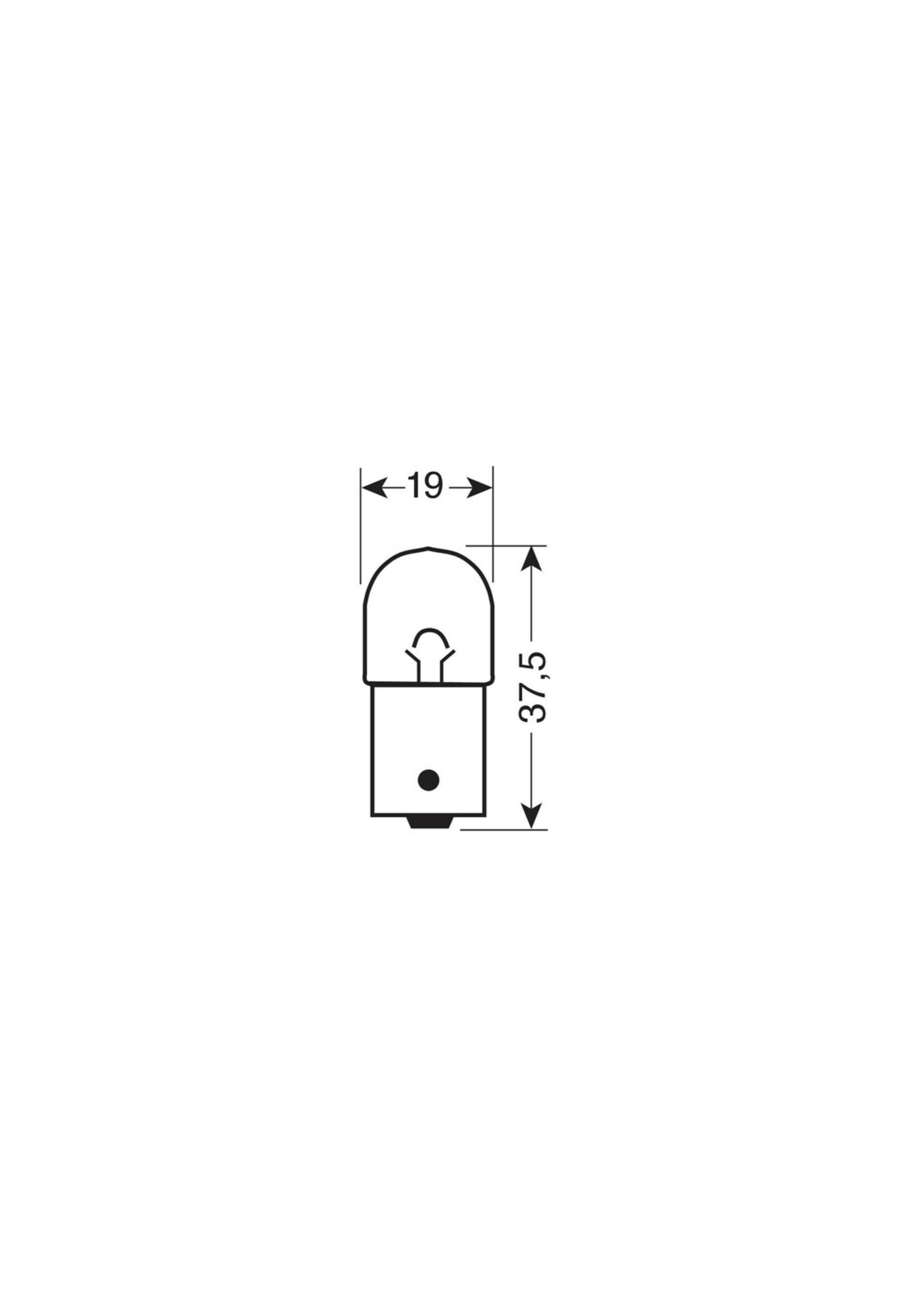 Lampa 12V Single filament lamp - RY10W - 10W - BAU15s - 2 pcs - Box - Amber