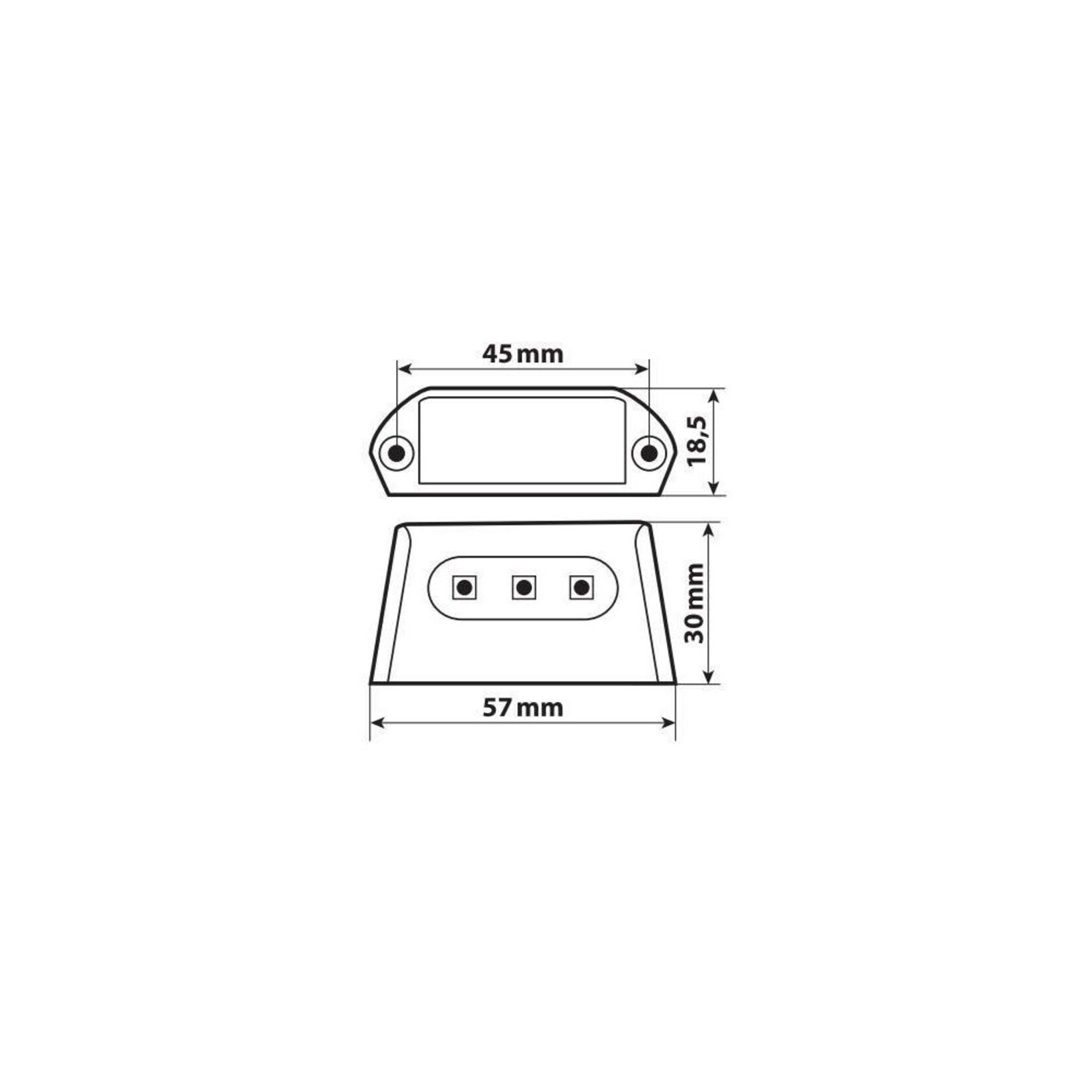 Lampa A-ion, 3 Smd Led licence plate lamp, 12V | 90586