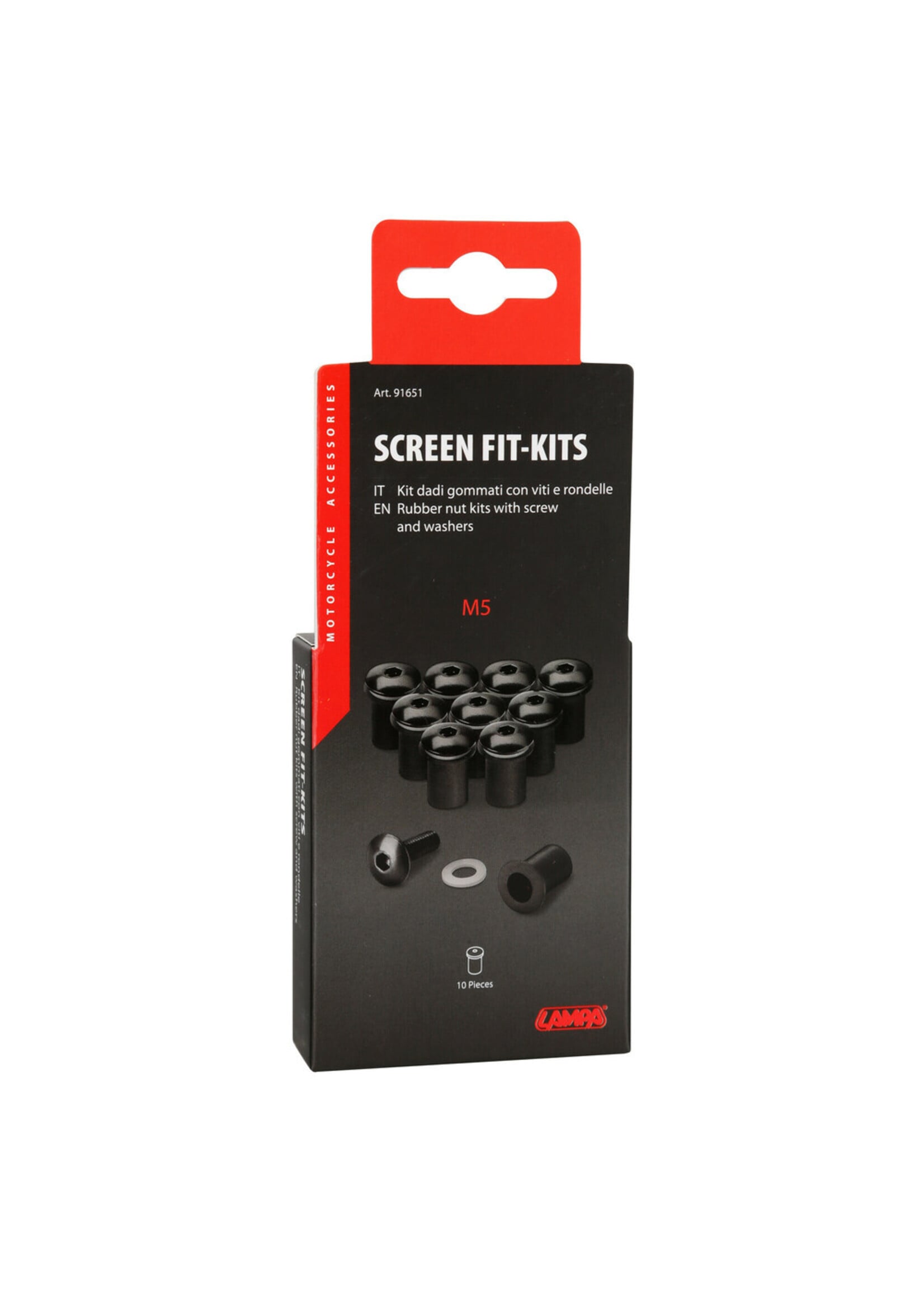 Lampa Screen Fit-Kits, rubber nut kits with screw and washers