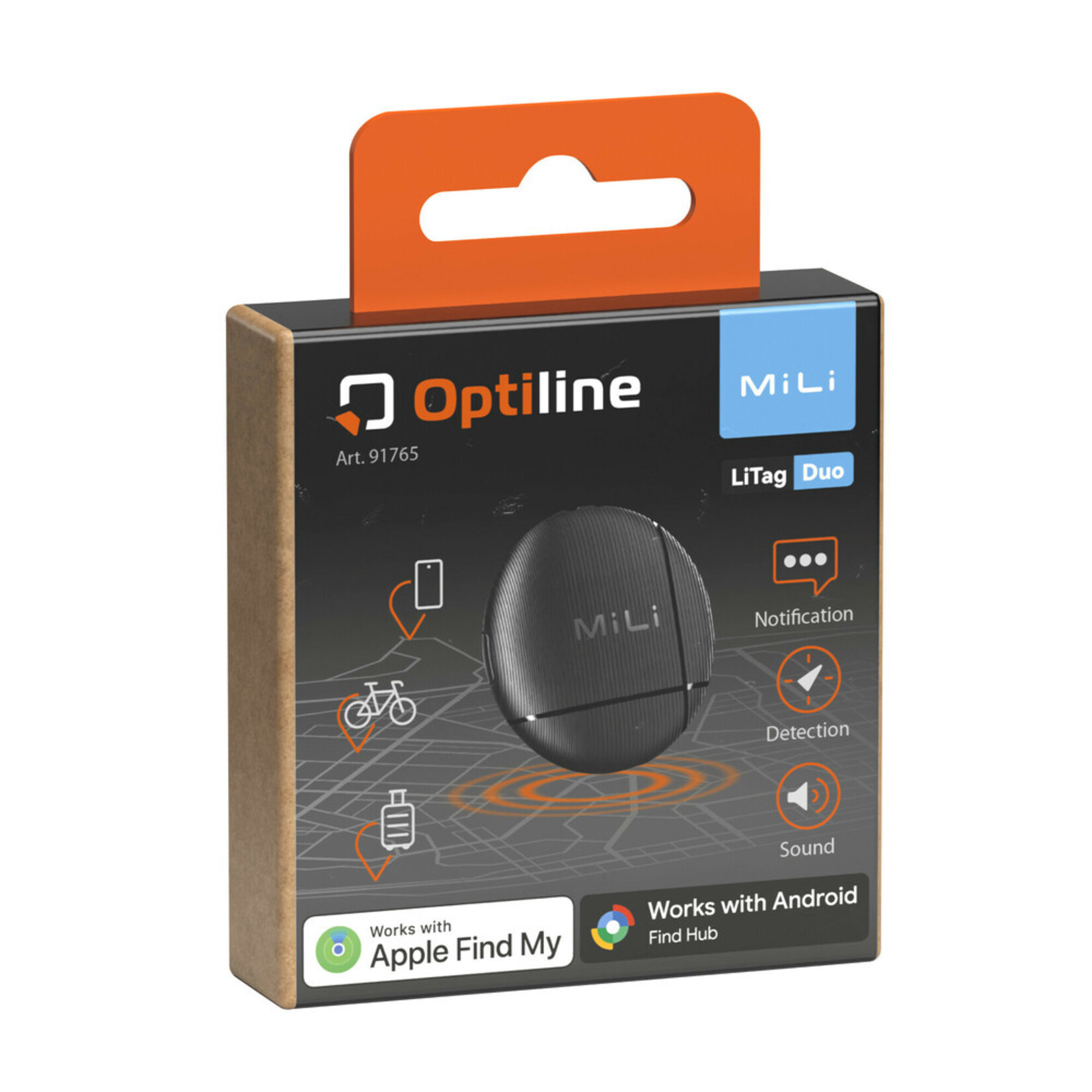 lampa OptiTag Duo, smart tracker compatible with Apple & Android