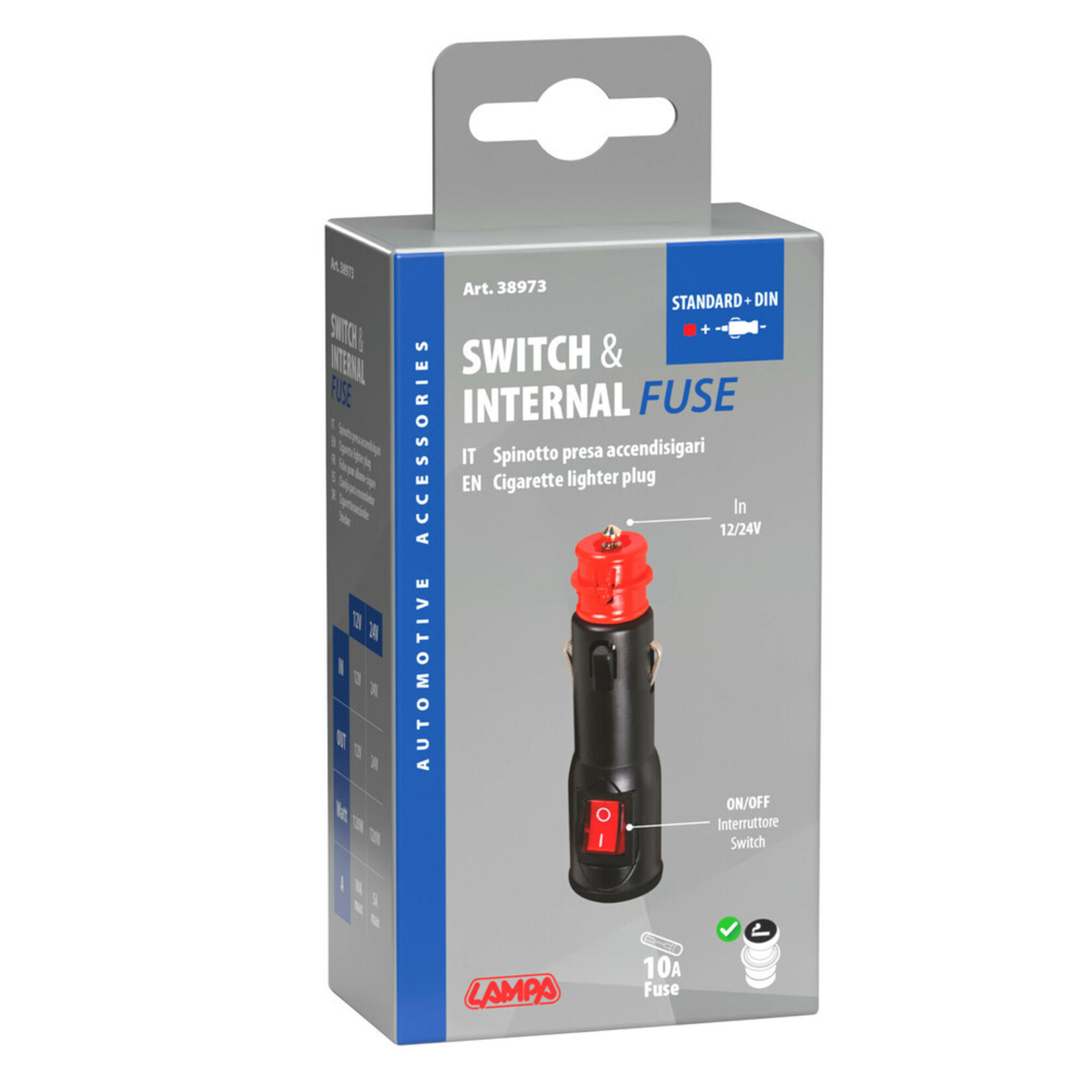 Lampa Universele sigarettenaanstekerplug - 12/24V