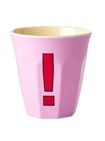 Rice Mok melamine cup with exclamation mark pink per stuk