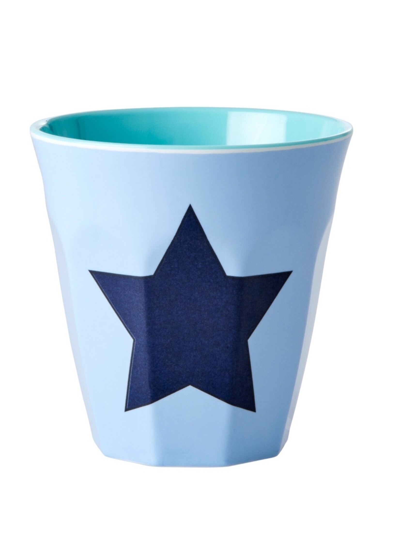 Rice Mok melamine cup with star soft blue per stuk