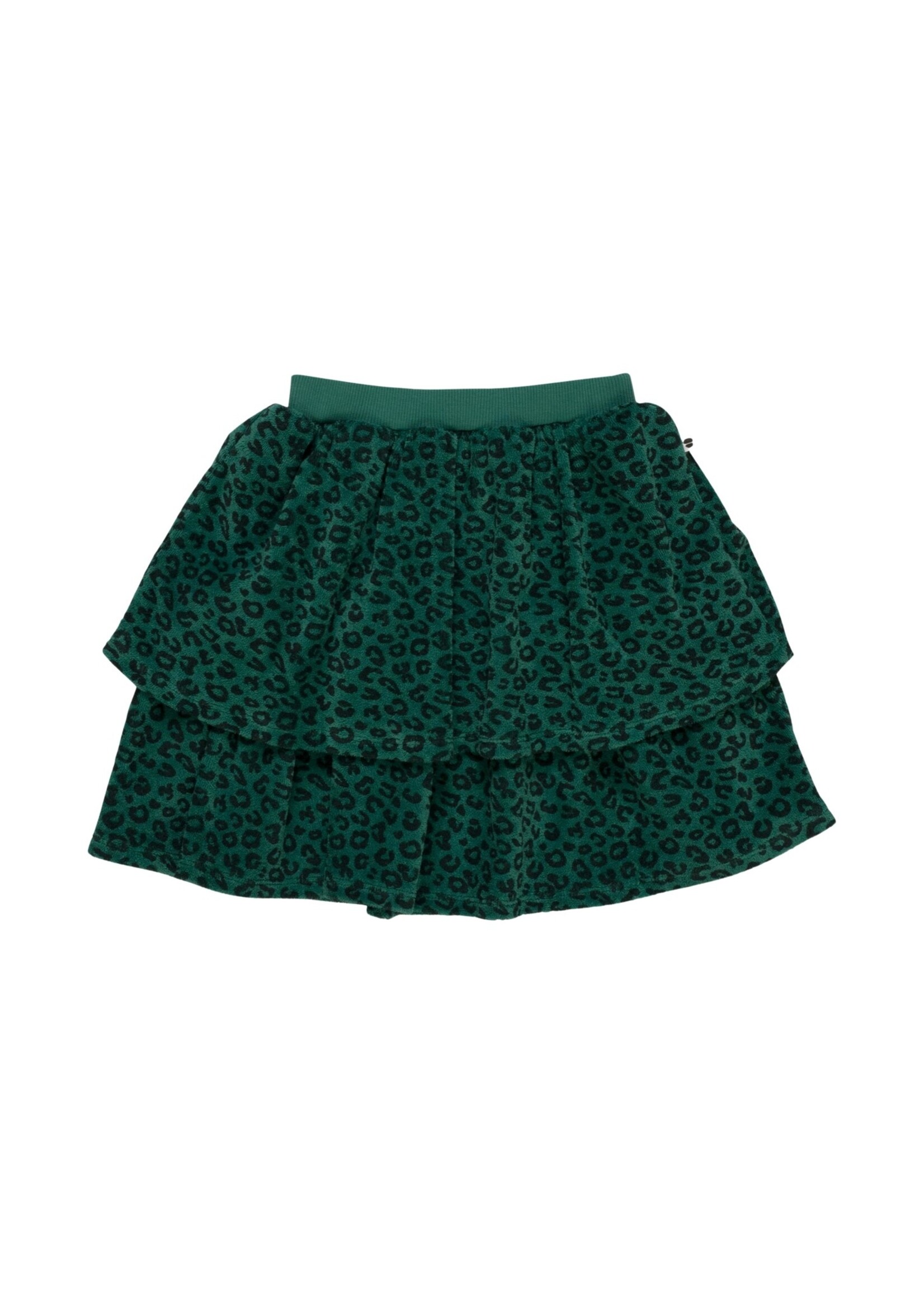 Maed for mini Rok Leafy leopard skirt