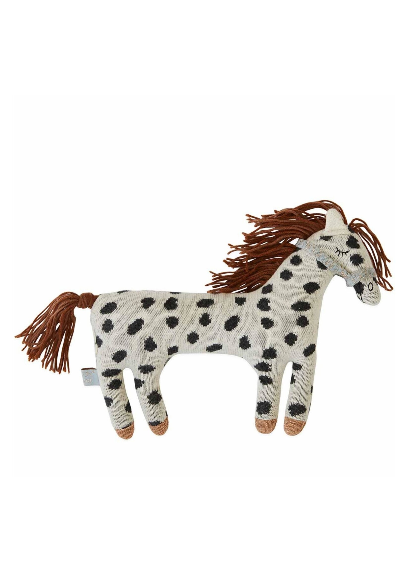 Oyoy Knuffel Darling little pelle pony offwhite black