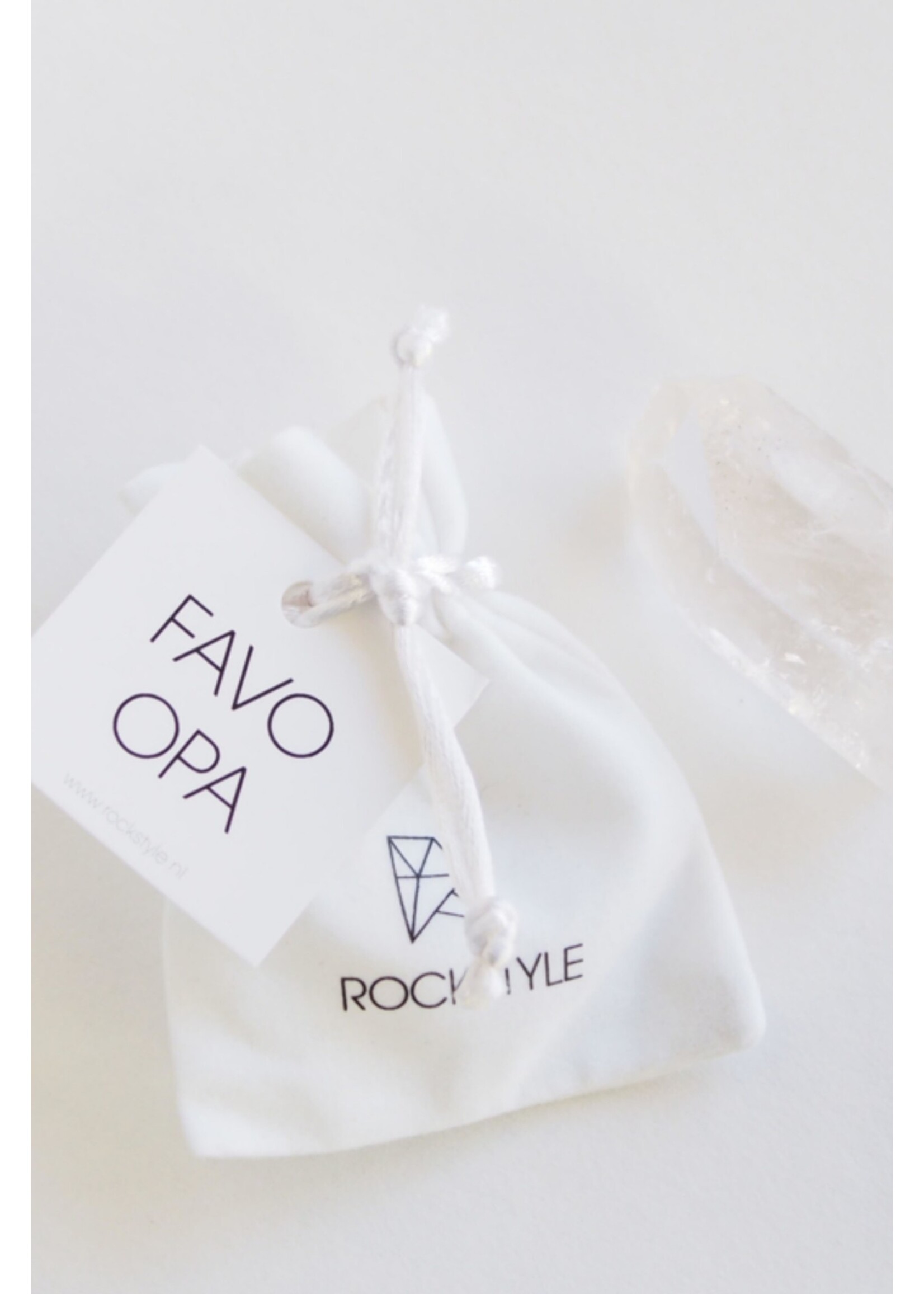 Rockstyle Bergkristal giftbag Favo Opa