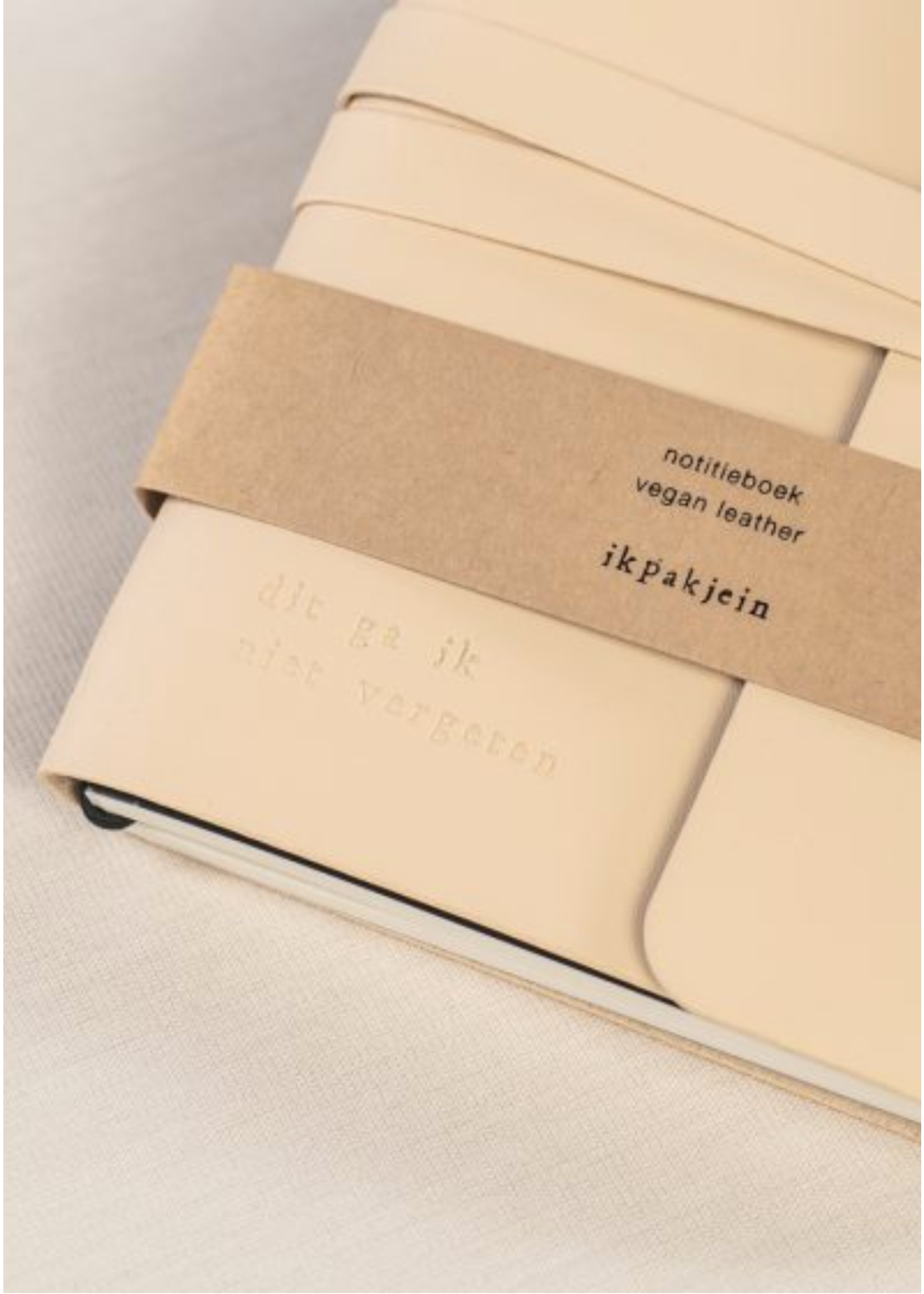 The Little Rich Notitieboek vegan leather ''dit ga ik niet vergeten''