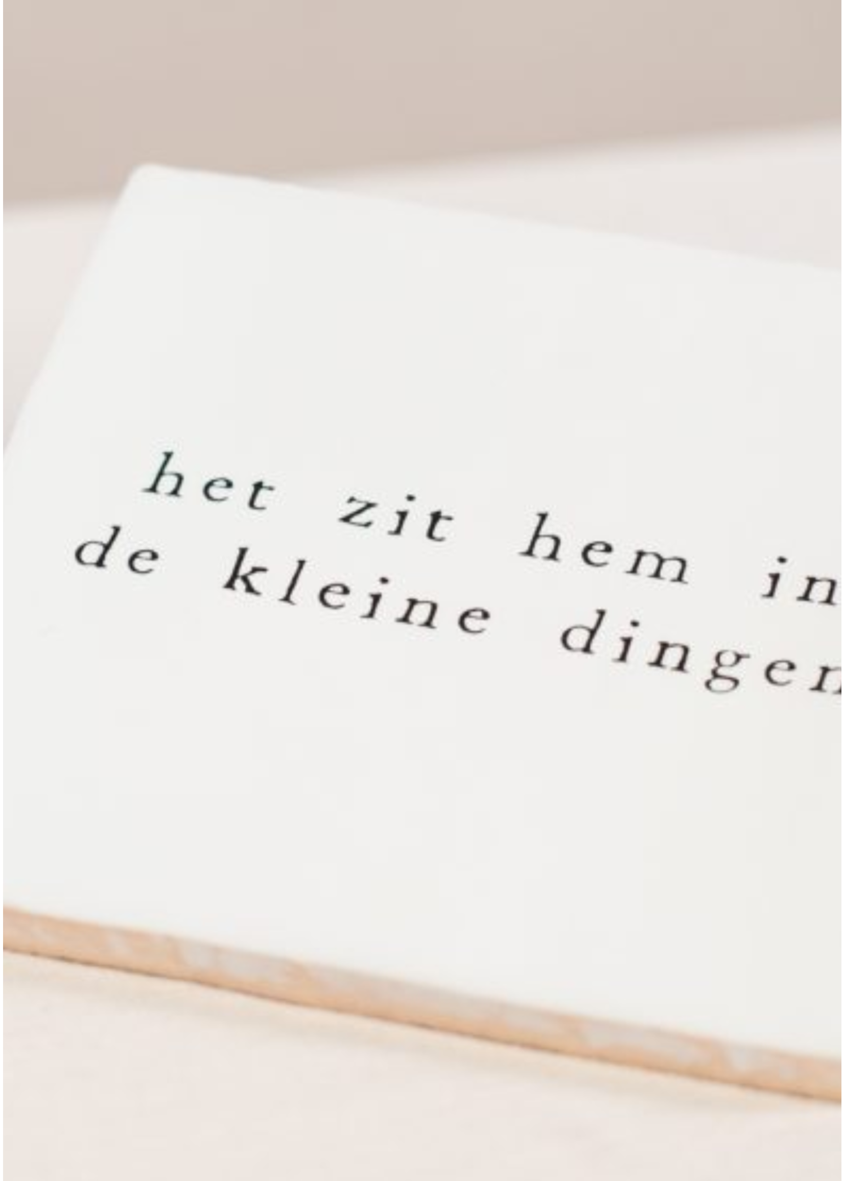 The Little Rich Geschenk tegel ''het zit hem in de kleine dingen''