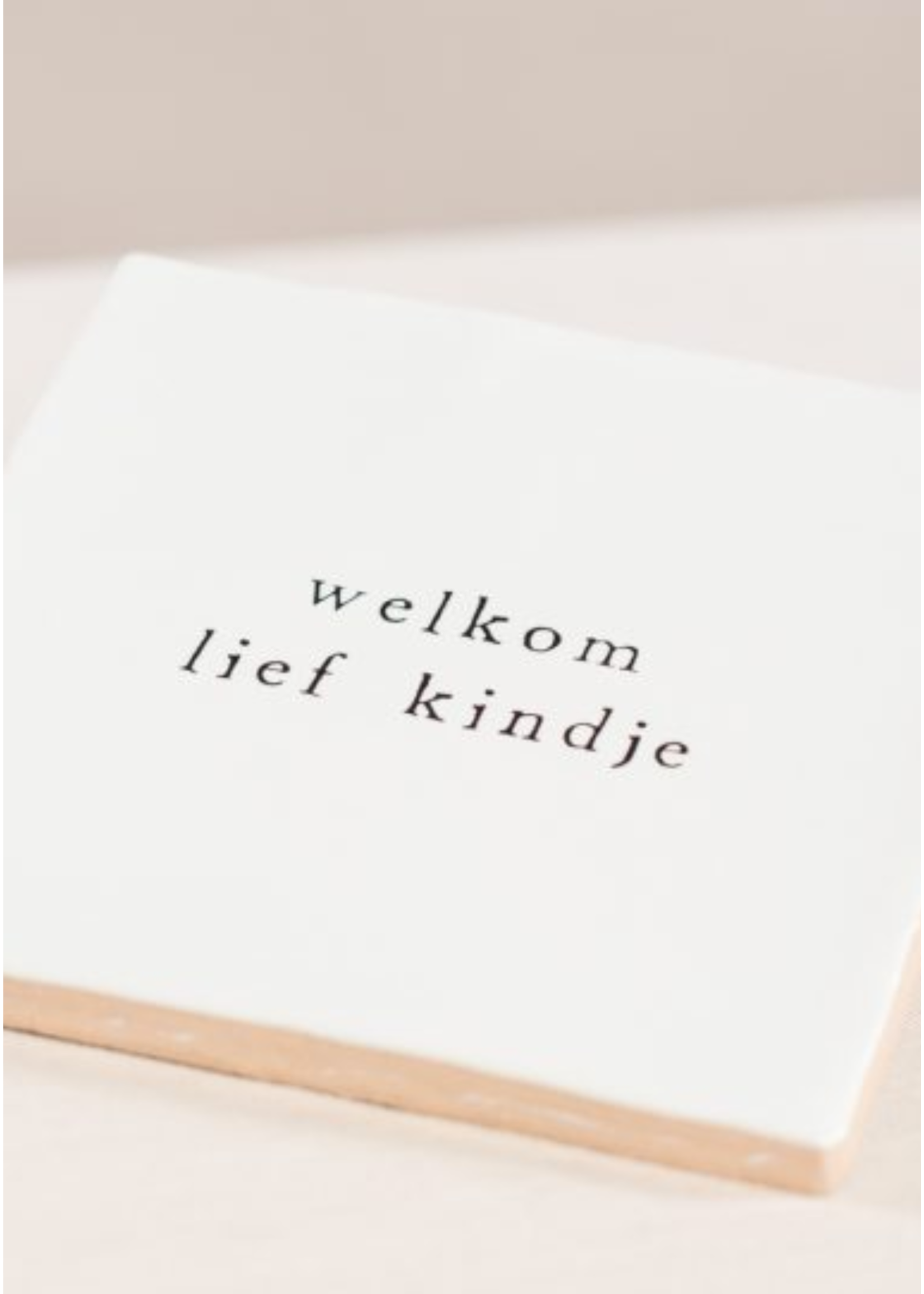 The Little Rich Geschenk tegel ''welkom lief kindje''