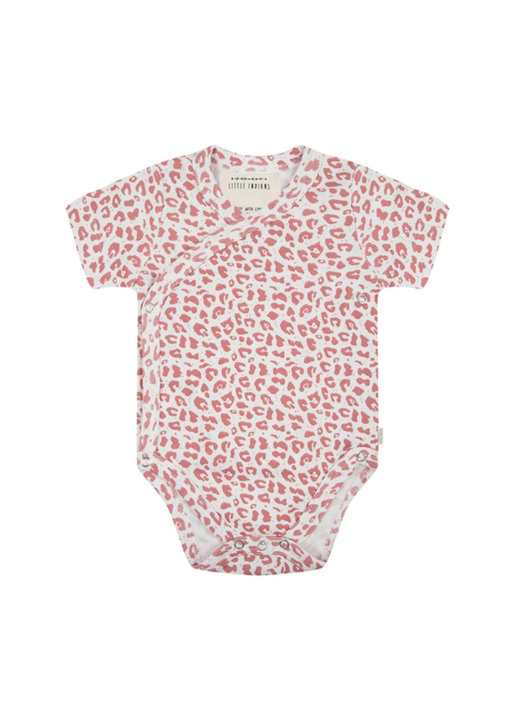 The little Indians Onesie shortsleeve leopard rose