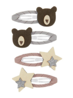 Mimi & Lula Haarclips grizzly bear clip set