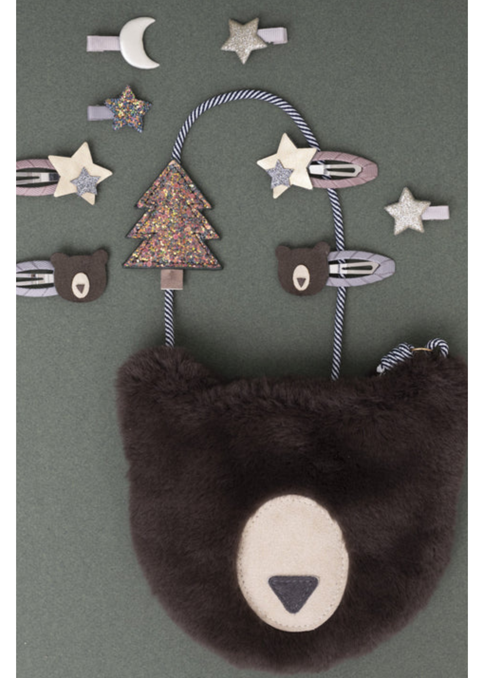 Mimi & Lula Haarclips grizzly bear clip set