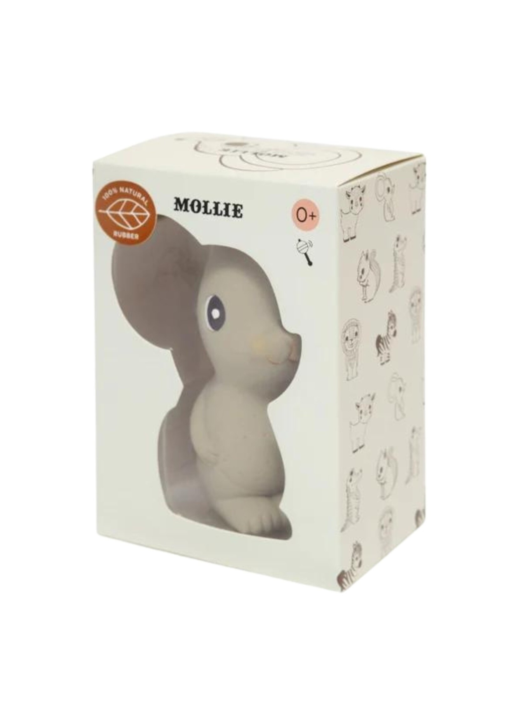 Petit Monkey Bad- en bijtspeeltje Mollie 100% natural rubber toy