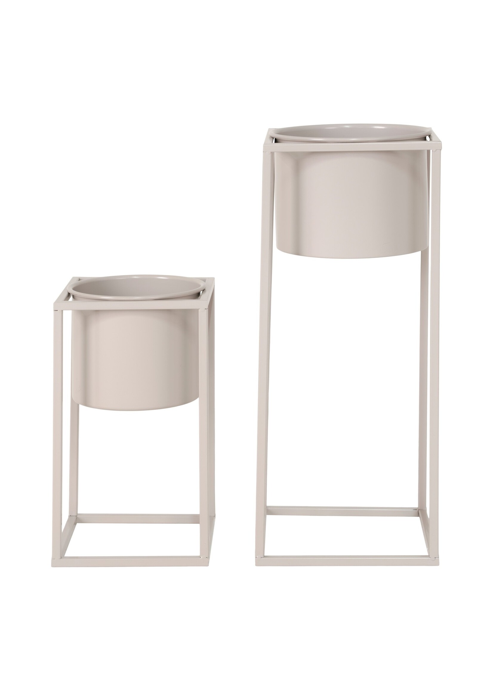 House Nordic Marla Bloempotten - 2 flowerpots in beige grey