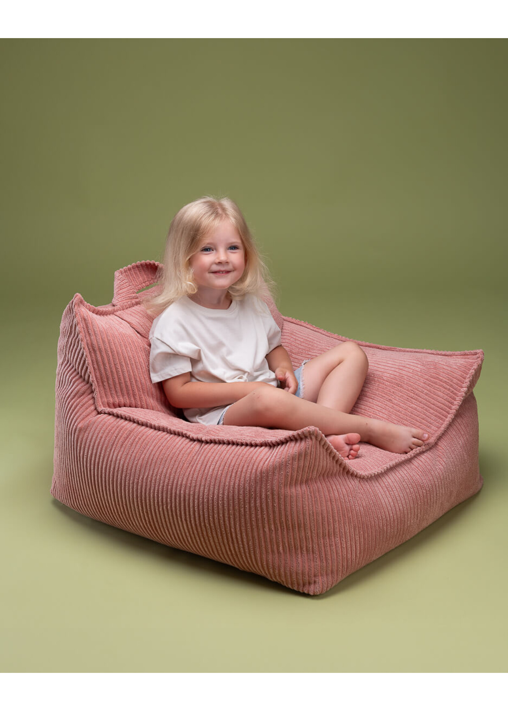 WigiWama Zitzak Pink Mousse Beanbag Chair