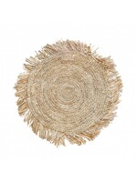 De Fringe Raffia Placemat Rond - Naturel