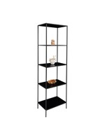 House Nordic Vita Shelf -  zwart frame en 5 zwarte planken