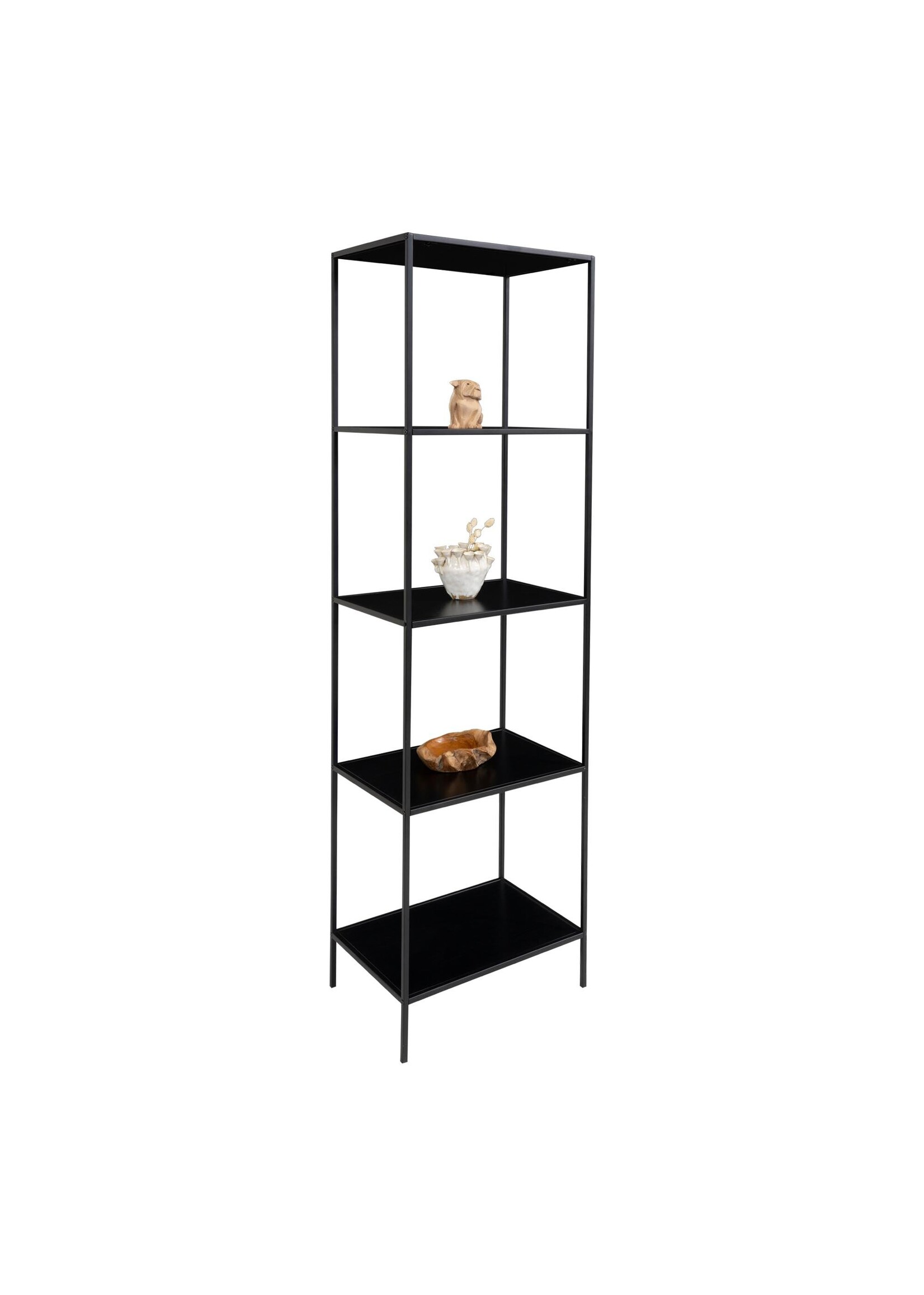 House Nordic Vita Shelf-  zwart frame en 5 zwarte planken