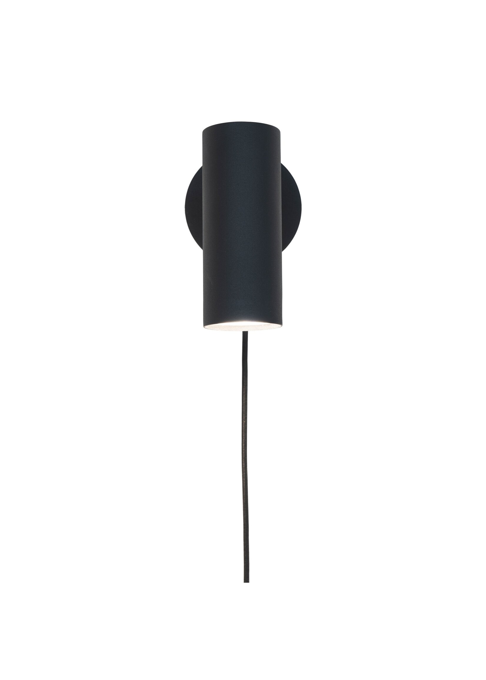 House Nordic Paris Wall Lamp - Lamp in het zwart met een 190 cm stoffen snoer Lamp: GU10/5W LED IP20