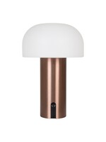 House Nordic Soham LED Lamp - Lamp, wit/koper, oplaadbaar.