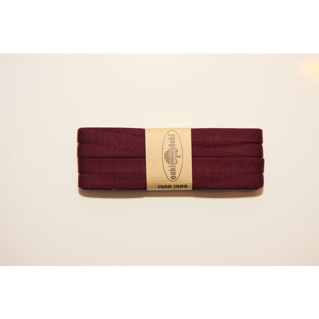 Voorgevouwen tricot-biais - Aubergine