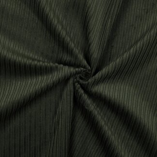 Poppy Fabrics Ribfluweel - Dubbel - Mosgroen