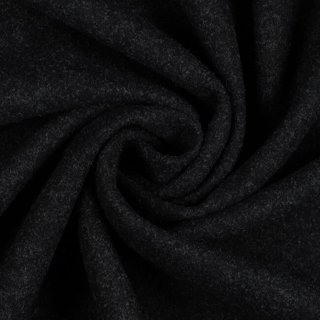 Knitted Coat - Antraciet/Zwart