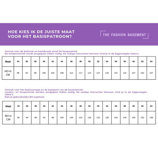 Basispatroon Jurk: 58-64