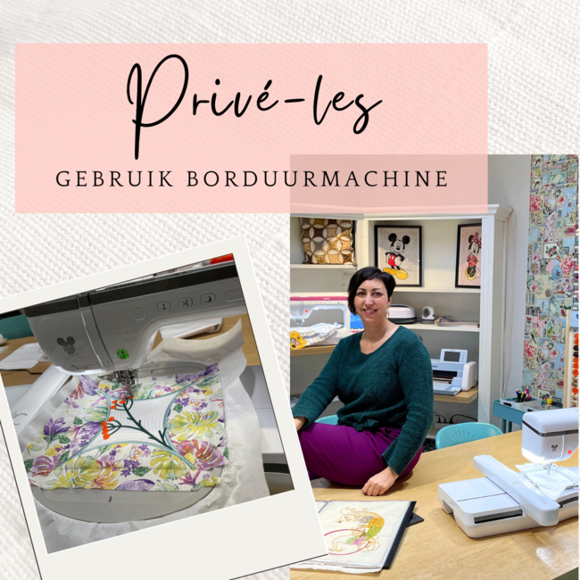 Privé-les: Werken met de borduurmachine