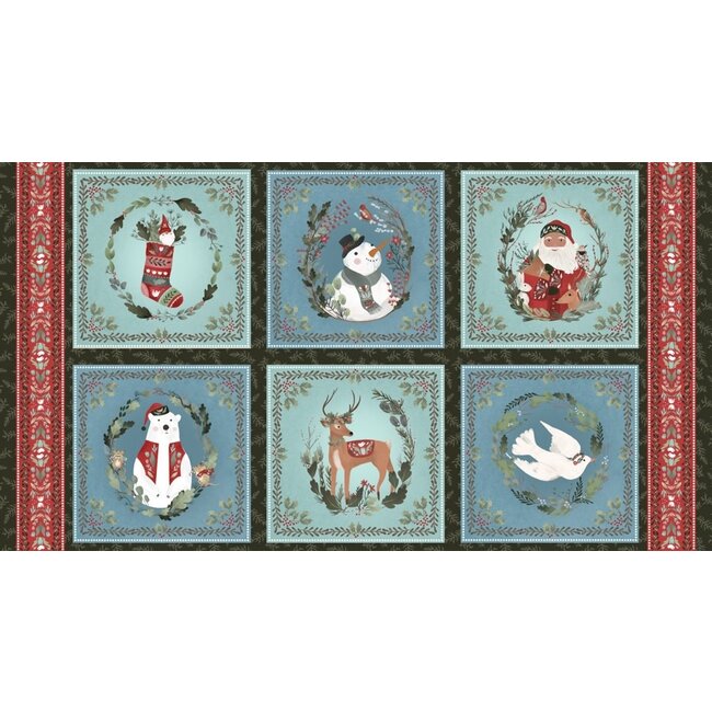 Glad Tidings We Bring - Blocks Panel Blue