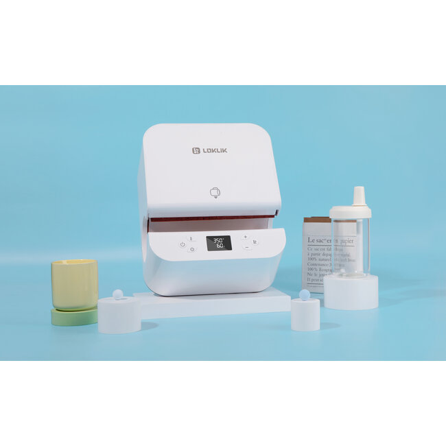 Loklik - Auto Tumbler Heat Press (mokkenpers) - Wit