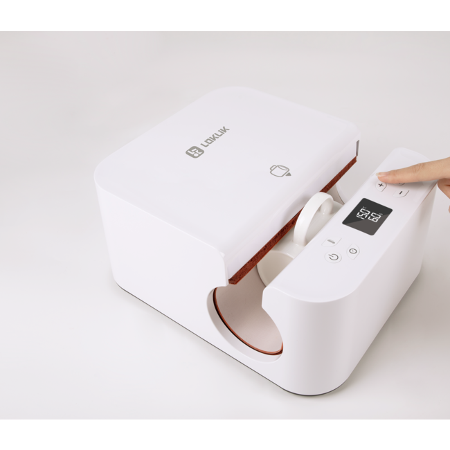 Loklik - Auto Tumbler Heat Press (mokkenpers) - Wit