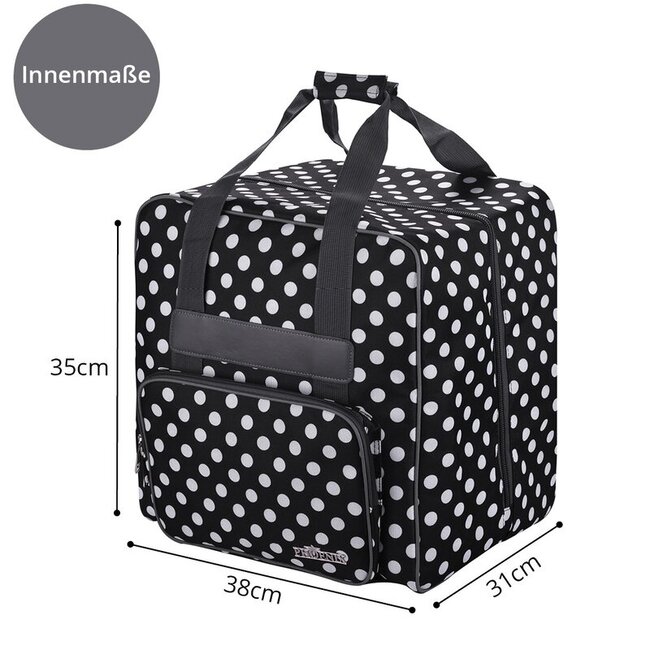 Draagtas Zwart Polkadot  - Overlock