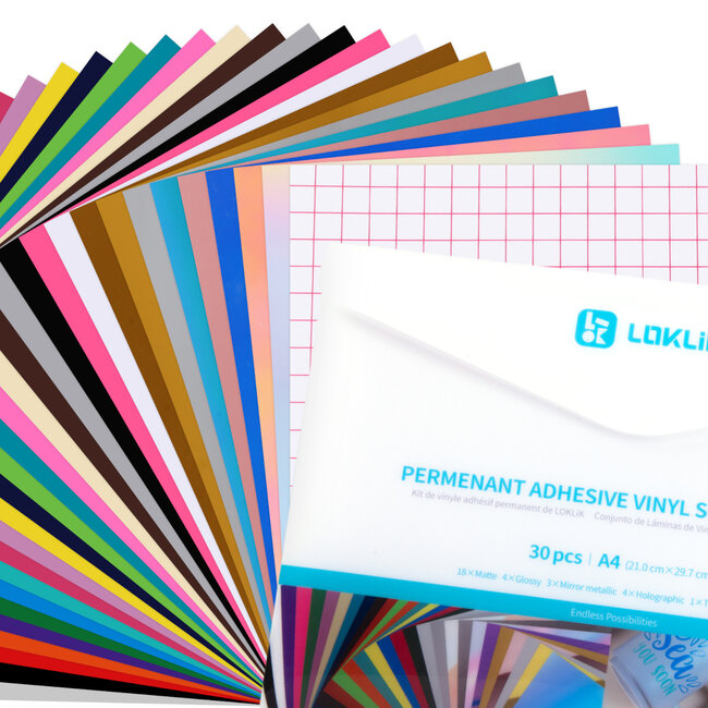 Loklik - Permanent Vinyl material bundle - A4