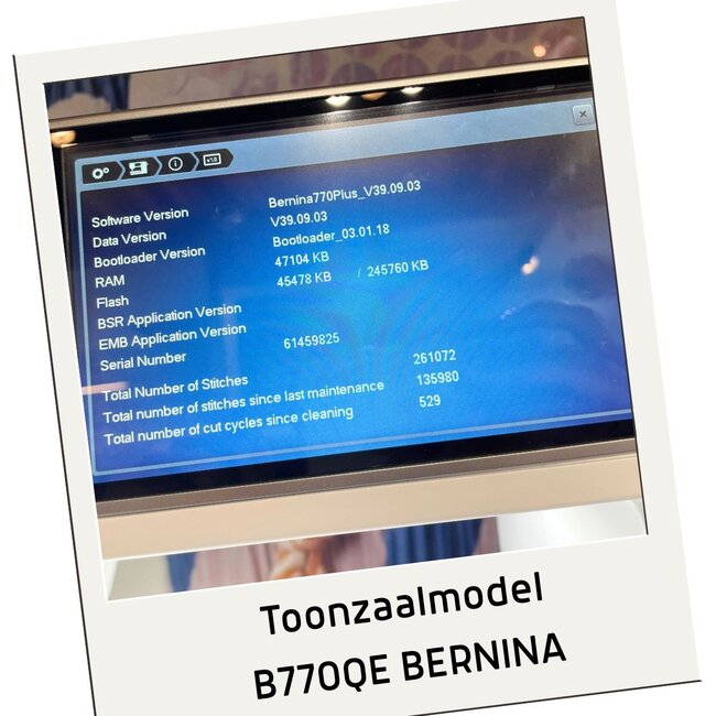 BERNINA - B770QE Plus - Toonzaalmodel