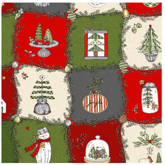Kerst-stoffen Homemade Holidays - Plaid Red