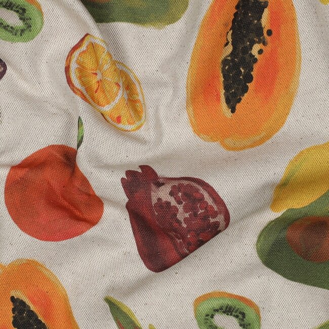Canvaskatoen - Linnen Look - Fruit