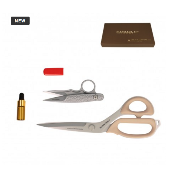 Stofschaar Katana - Cadeaubox met draadschaartje - 22 cm
