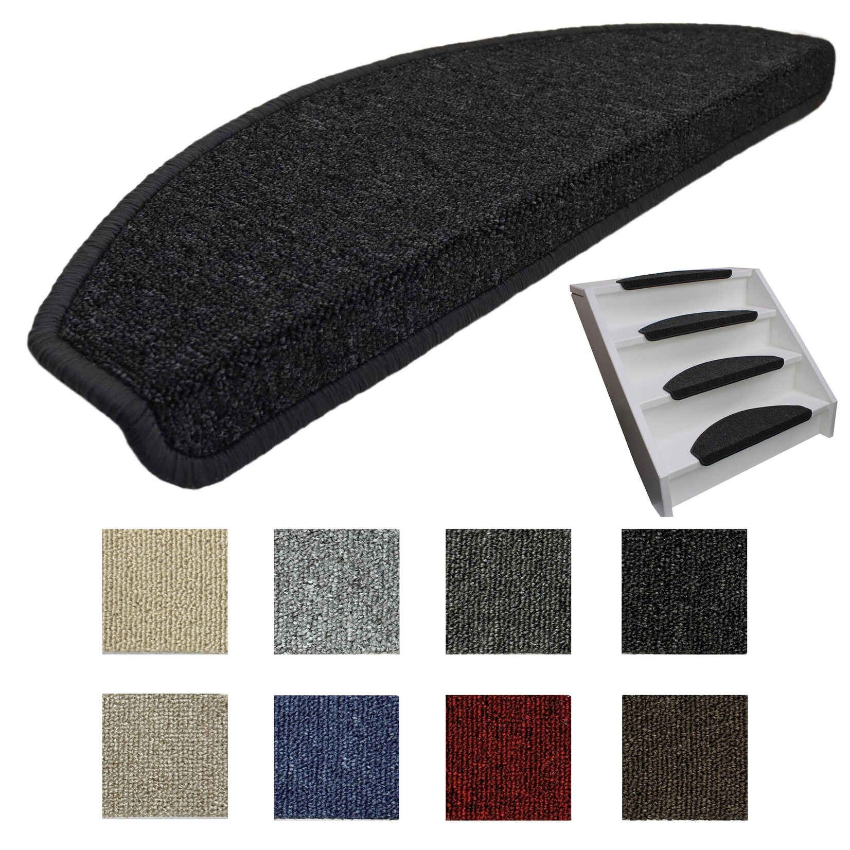 Elite Trapmatten Trapmat Lima Antraciet (halve maantjes)