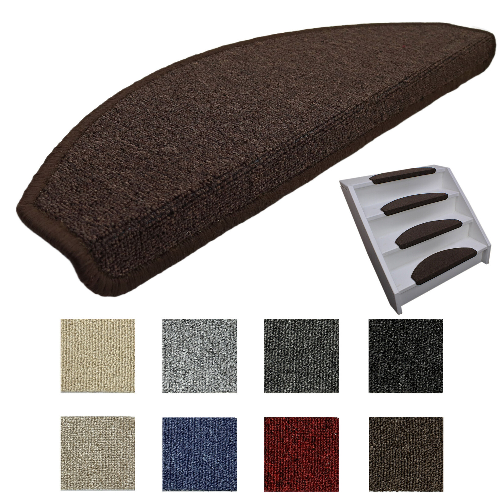 Elite Trapmatten Trapmat Lima Donker bruin (halve maantjes)