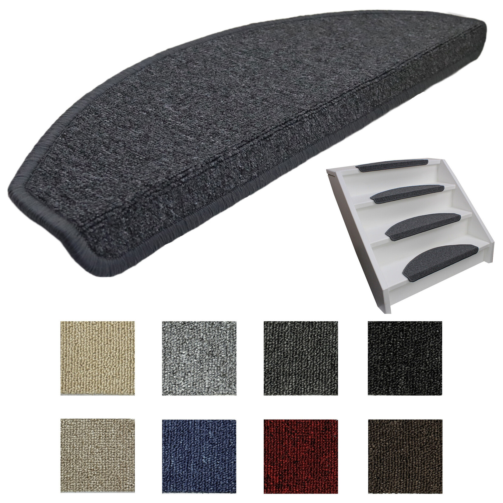 Elite Trapmatten Trapmat Lima Donker Grijs (halve maantjes)