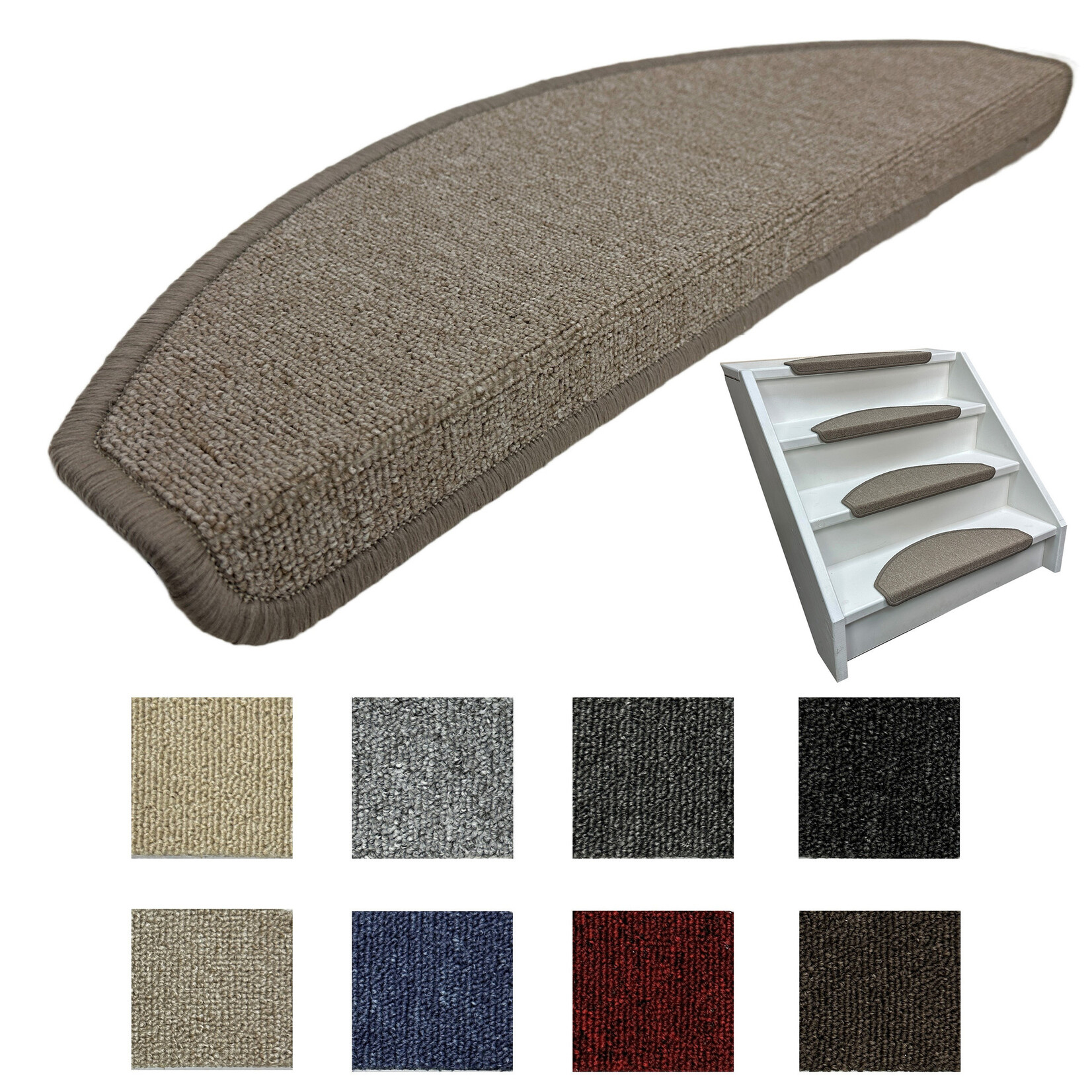 Elite Trapmatten Trapmat Lima Taupe (halve maantjes)