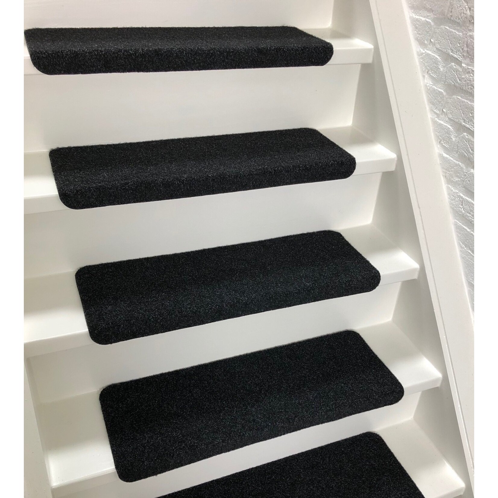 Elite Trapmatten Trapmat Solid Zwart 65x22x3,5cm rechthoekig