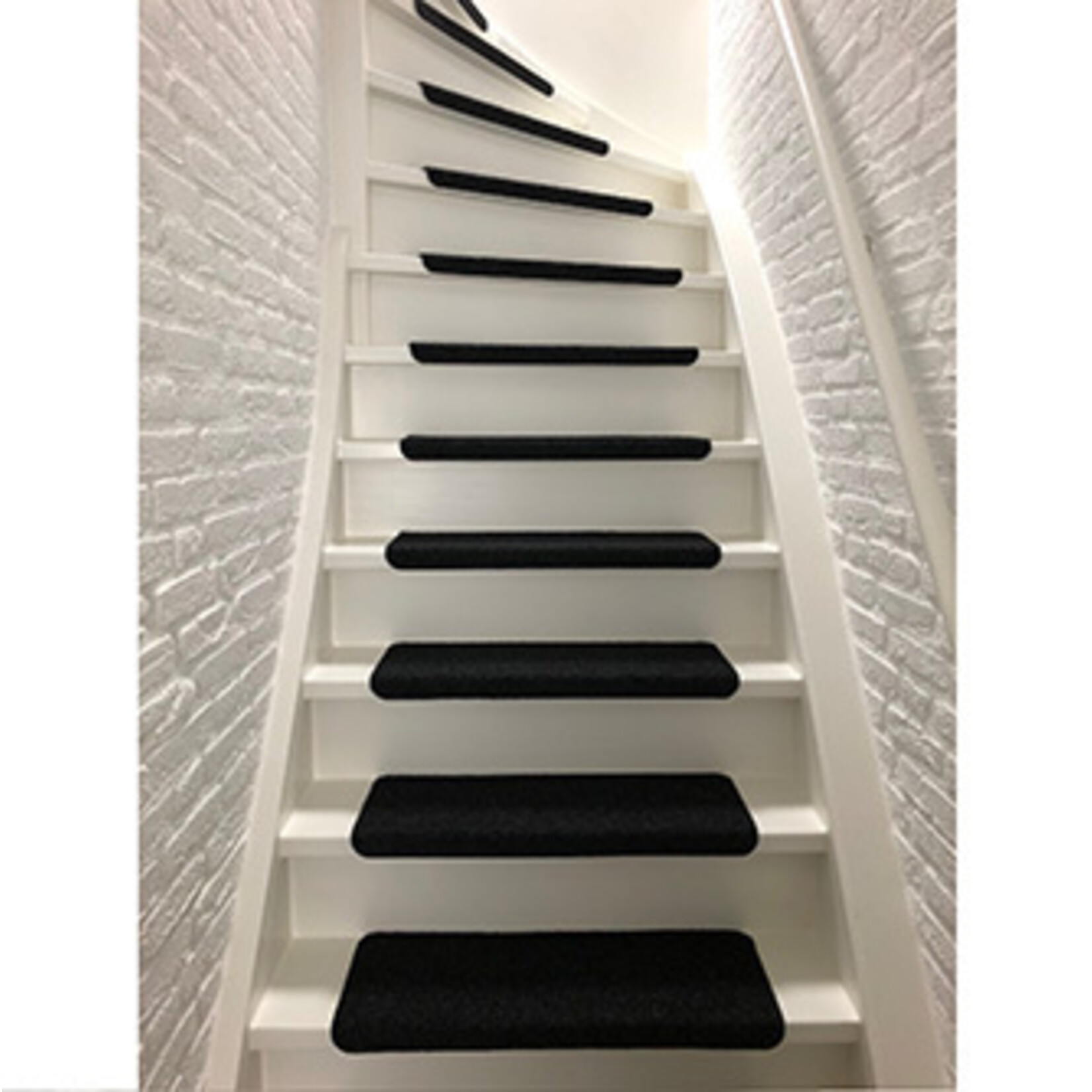 Elite Trapmatten Trapmat Solid Zwart 65x22x3,5cm rechthoekig